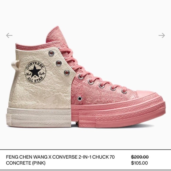 Converse Shoes - Converse X Feng Chen Wang Chuck 70 Concrete (Pink)